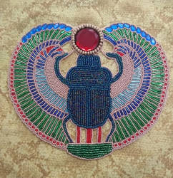 Beaded Scarab