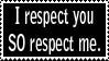 Stamp 11 - I respect you