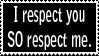 Stamp 11 - I respect you