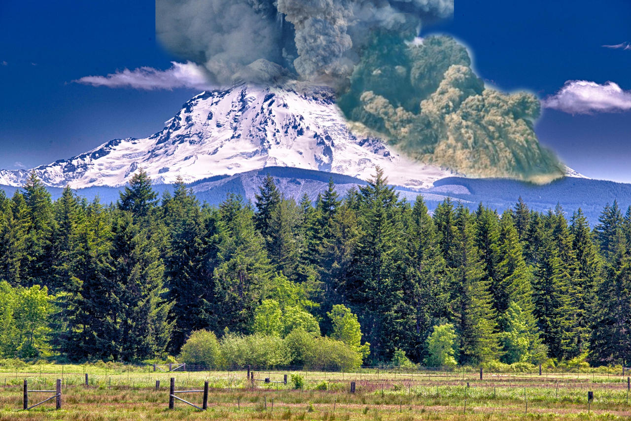 Mount Rainier eruption. by NWRJames5 on DeviantArt
