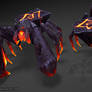 Lava spider 3d Low Poly model hand painted