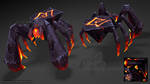 Lava spider 3d Low Poly model hand painted by PeterKmiecik