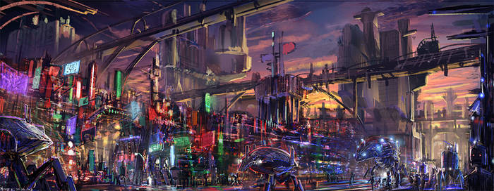 Scifi city #speedpaint