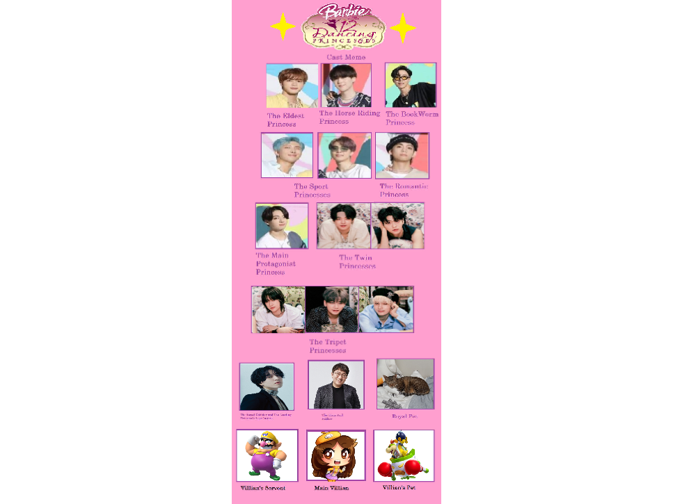 Barbie in the top 12 dancing princesses cast