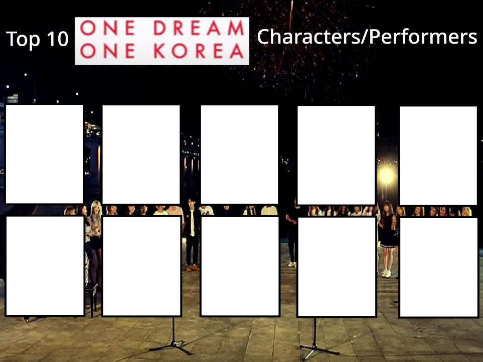 Top 10 One Dream One Korea Characters/Performers by BTSJungkookIsCutie