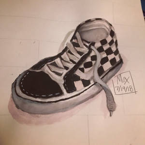 Watercolor shoe