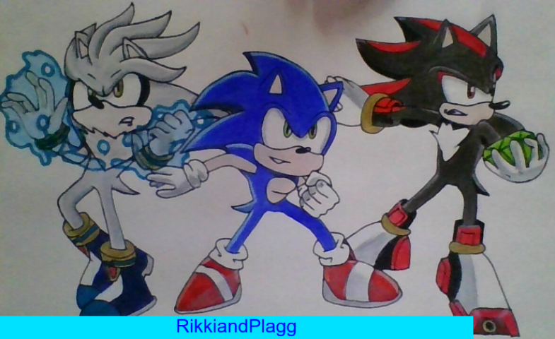 Sonic, Silver and Shadow by SoriaD on DeviantArt