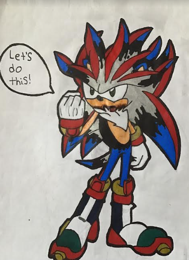 Concept art for a fusion of sonic, silver, and shadow combined. Idk why I  made it but I gotta say, it don't look to bad. What do you guys think? :  r/silverthehedgehog