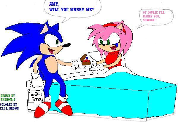 pic Sonic And Amy Wedding Deviantart sonic and amy engaged by eli j brony on
