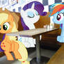 Ponies at a Diner