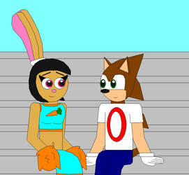 Hayai and Eli Sitting