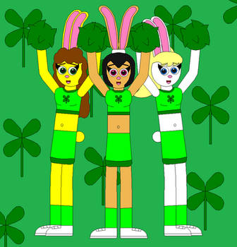 St. Patricks Day Cheer Bunnies