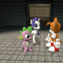 Spike and Rarity Talk To Tails