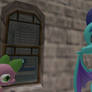 Ember and Spike In the Castle Courtyard Part 10