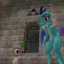 Ember and Spike In the Castle Courtyard Part 11