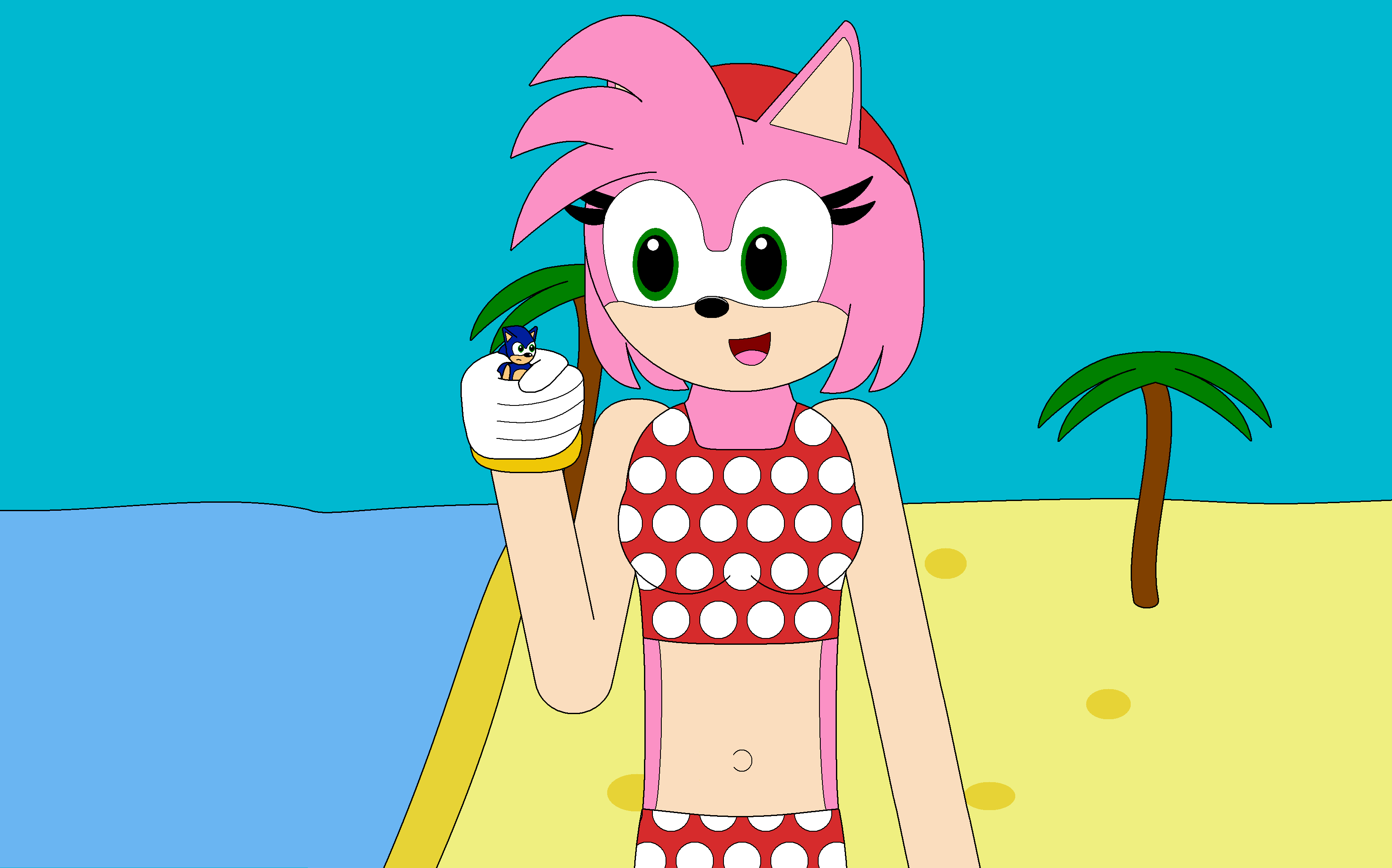 Comm: Giant Amy (Sonic) by Silver8lue on DeviantArt