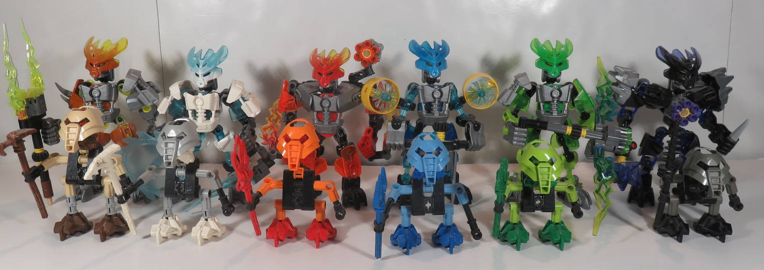 Huna Invader Protectors and Turaga (All Wearing Hunas) by Eli-J-Brony on DeviantArt