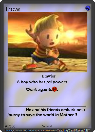 Lucas TCG card by Kirby000 on DeviantArt