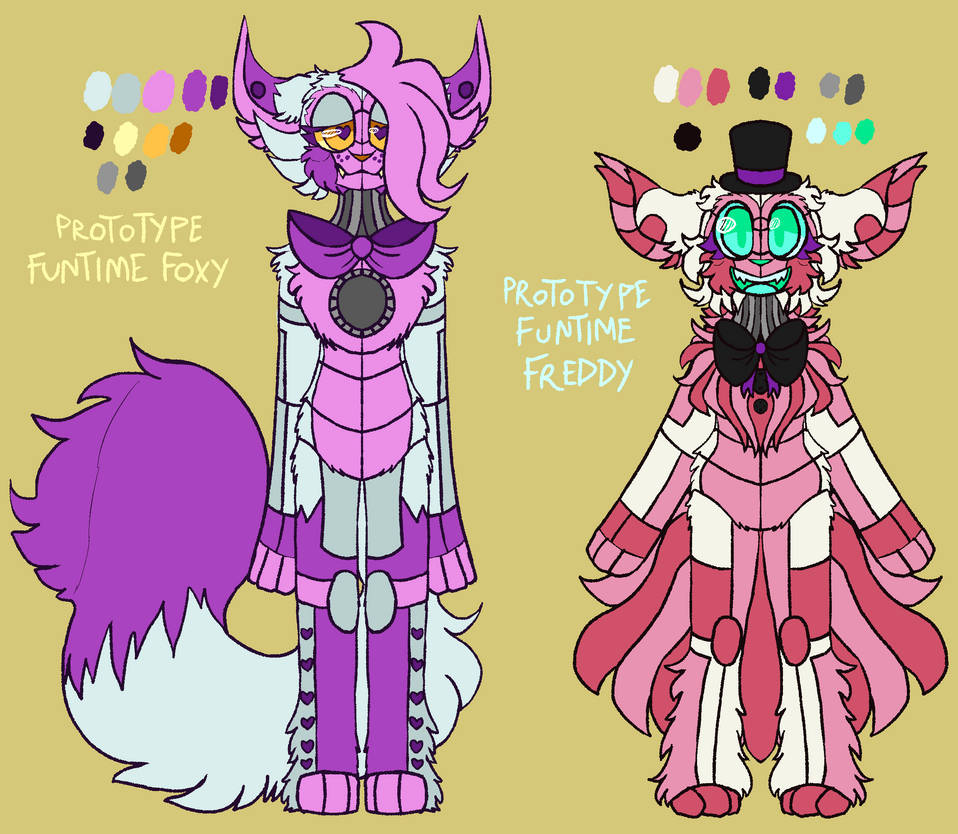 Prototype Fun Tim's (FNaF AU) Prototype Funtime Foxy And Freddy by AnotherOtherNight on ...