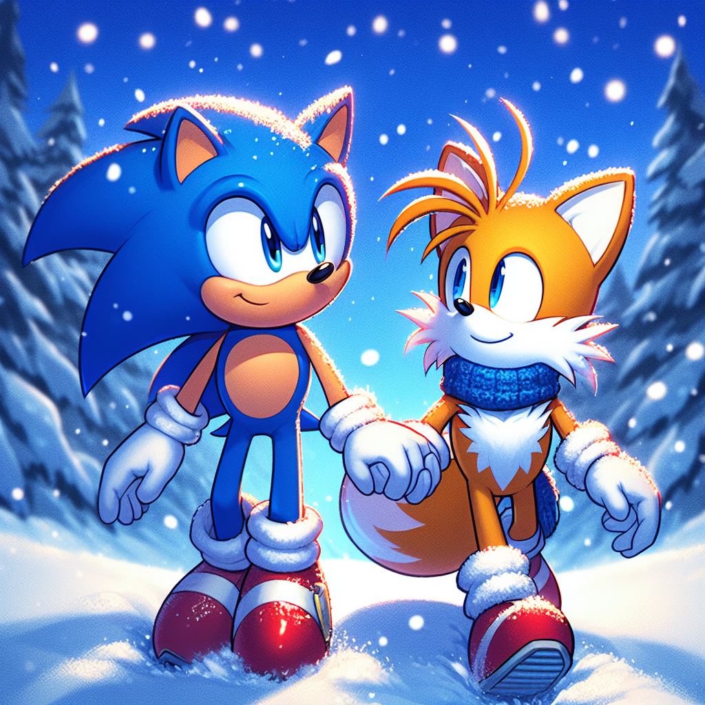 Sonic and Tails - Walking Through the Snow 2 by SwiftFurAI on DeviantArt