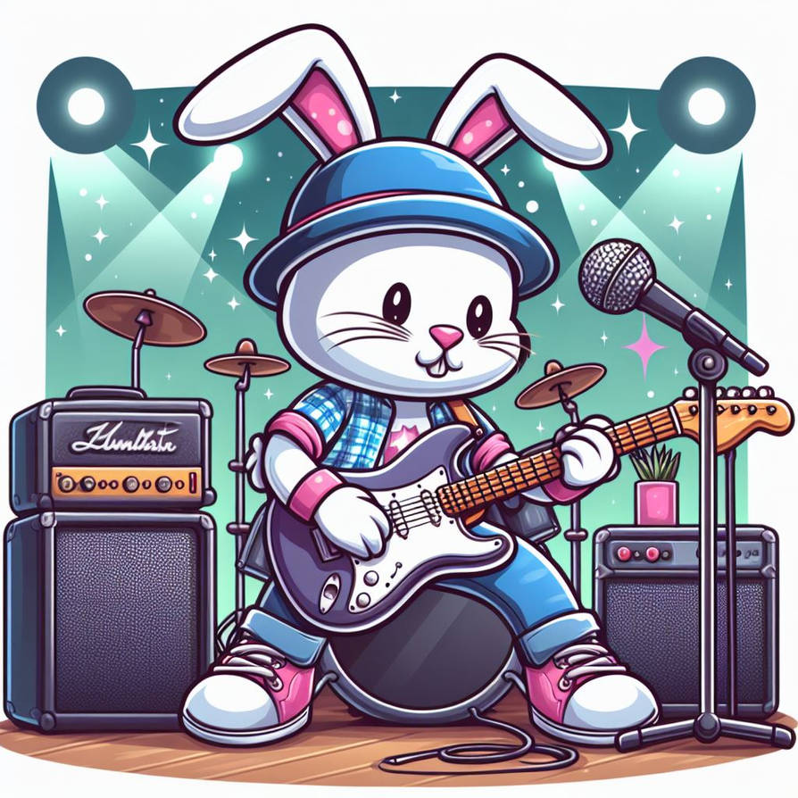 Rockstar Rabbit 2 by SwiftFurAI on DeviantArt