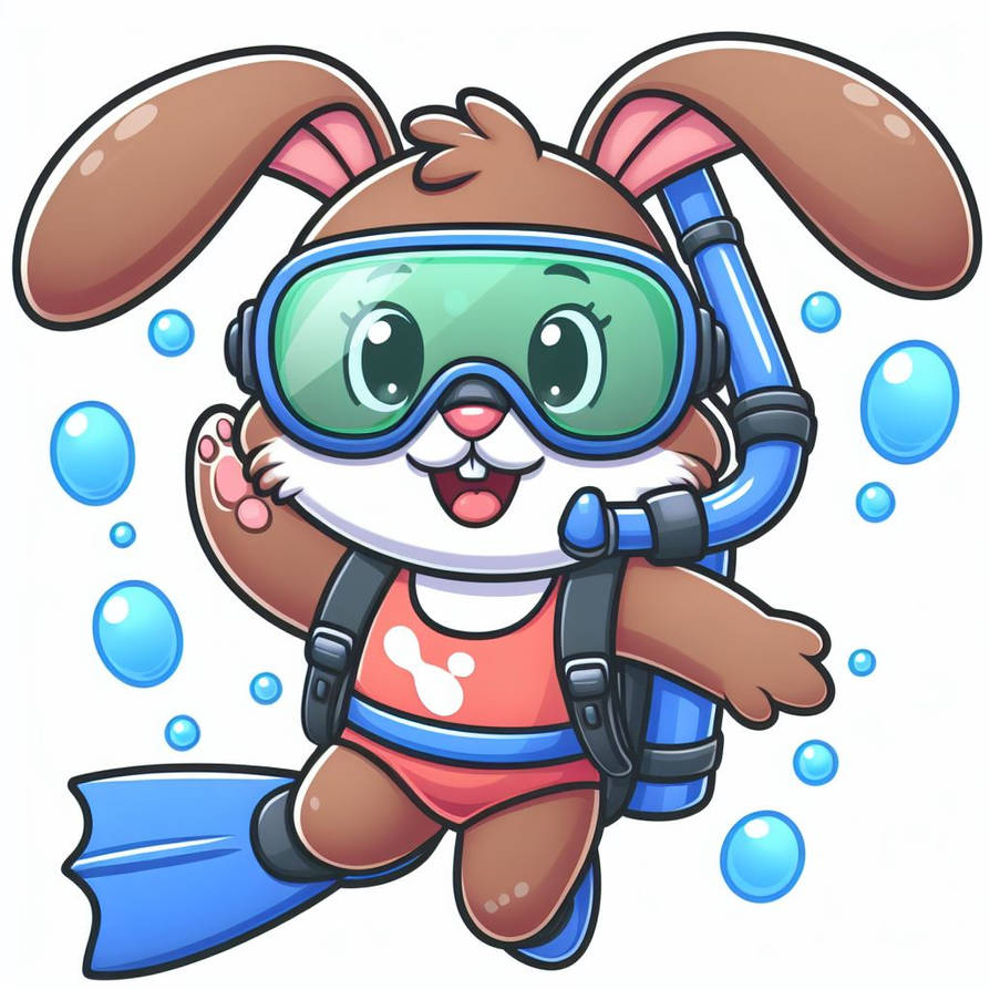 Scuba Diving Rabbit 2 by SwiftFurAI on DeviantArt