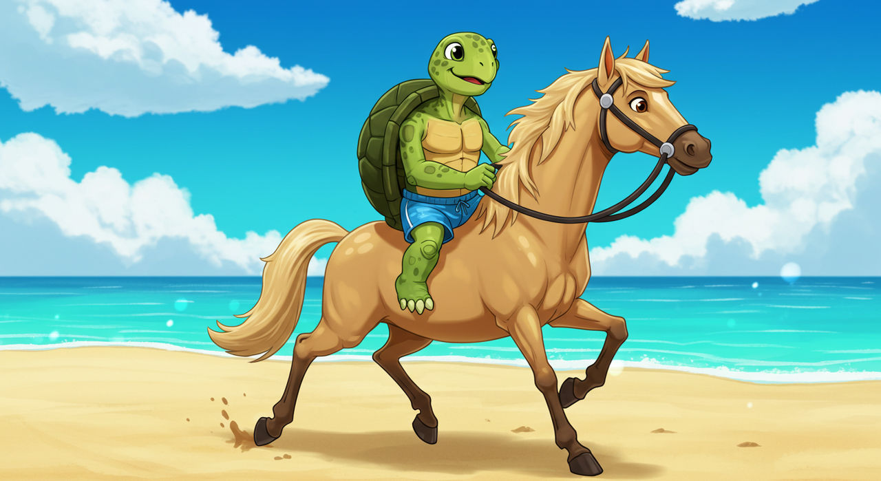 Sea Turtle Riding Beach Riding Turtle 1 by SwiftFurAI on DeviantArt