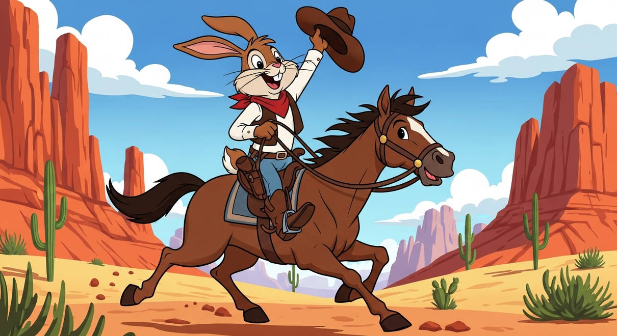 Comanche Squirrel Riding Rabbit Cowboy Rabbit 6 by SwiftFurAI on DeviantArt