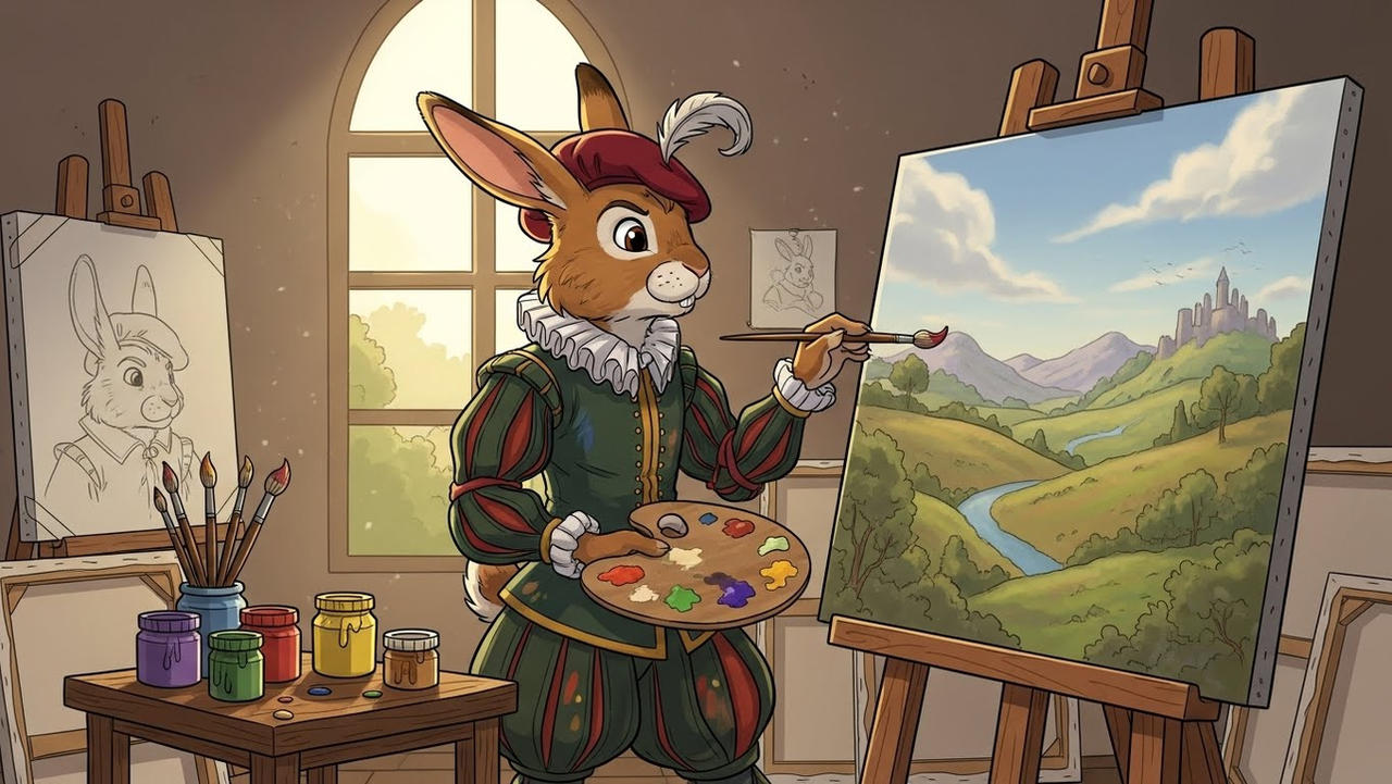 Renaissance Rabbit 1 by SwiftFurAI on DeviantArt