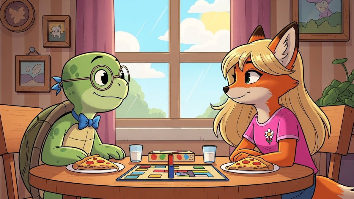 Fox Turtle Young Turtle and Fox 2 by SwiftFurAI on DeviantArt