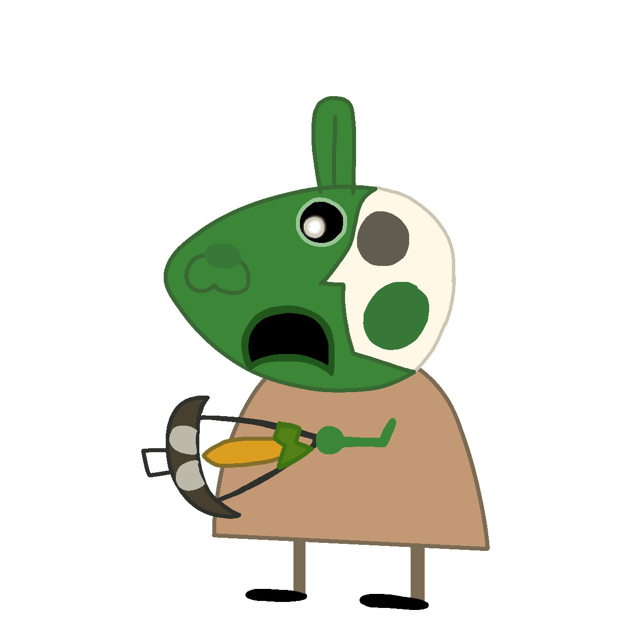 Zombunny in a Peppa Pig style