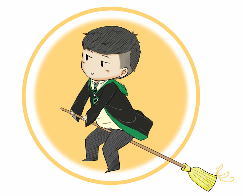 Mr. Lu in Slytherin uniform