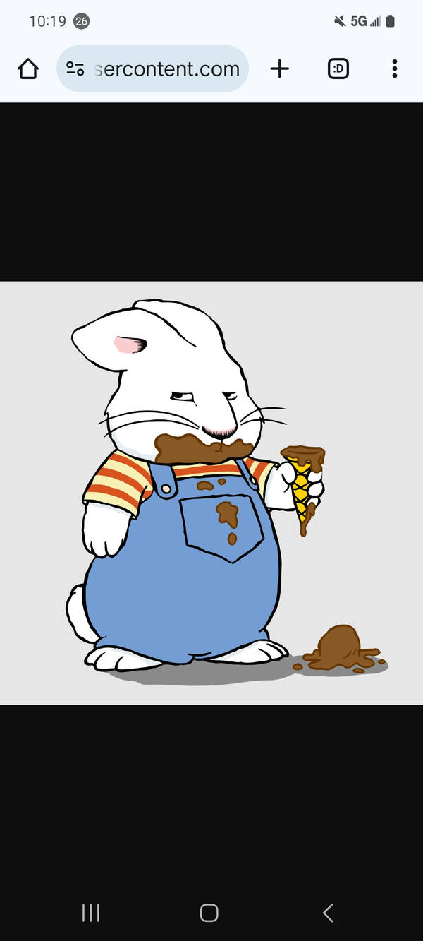 Grumpy Max Bunny With His Melted Ice Cream Cone by happycookie12345 on ...