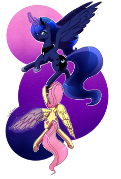 Luna and Fluttershy