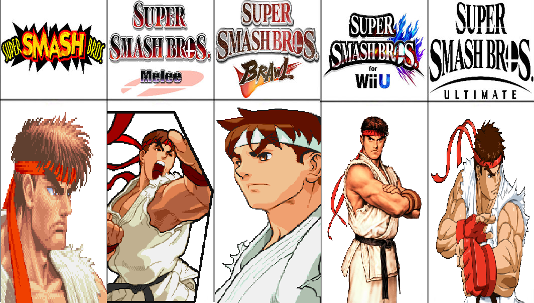 Ryu's Art Evolution in Smash by JordanAnthonyTreloar on DeviantArt