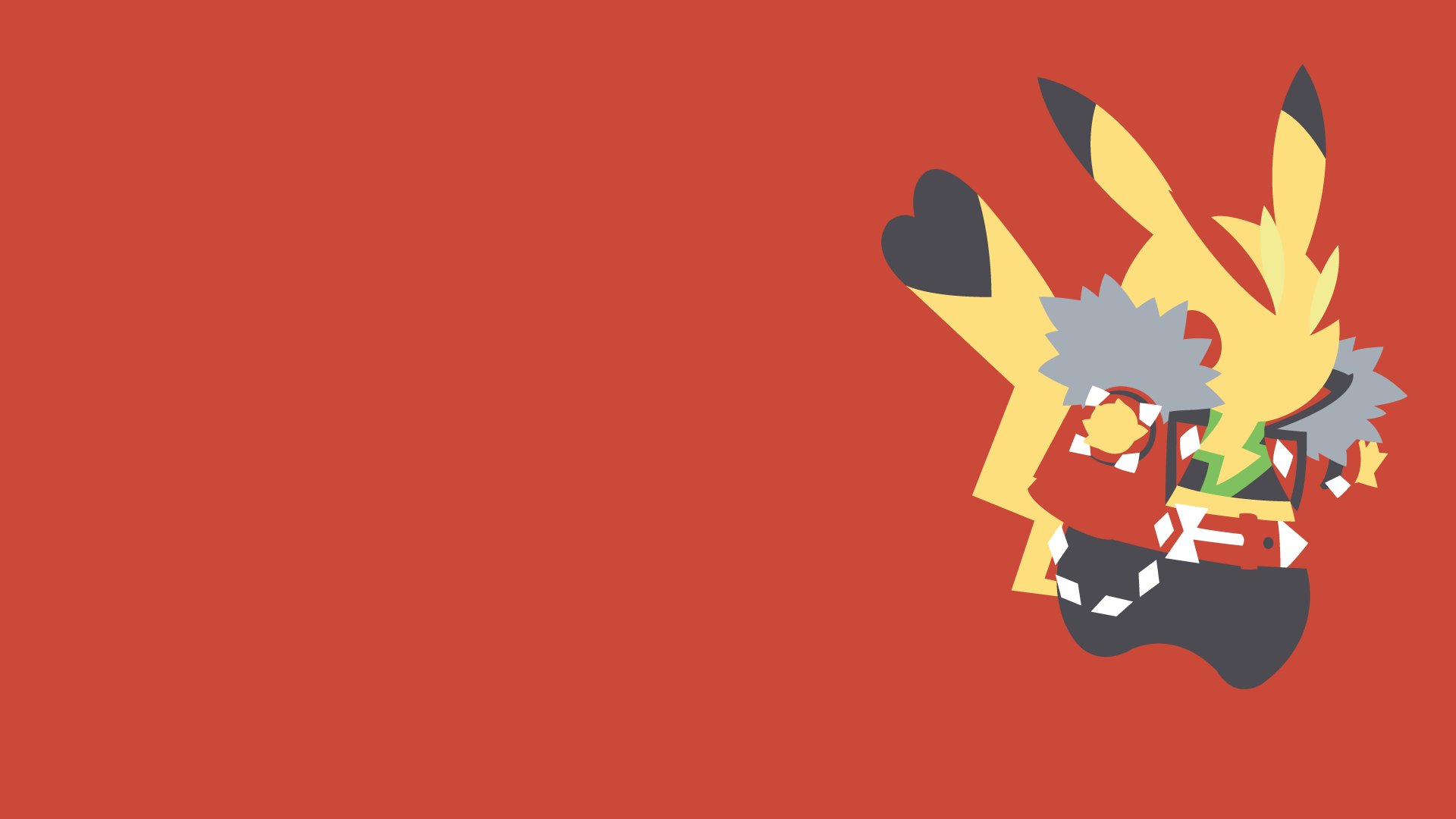 Red and Pikachu fan art HD wallpaper