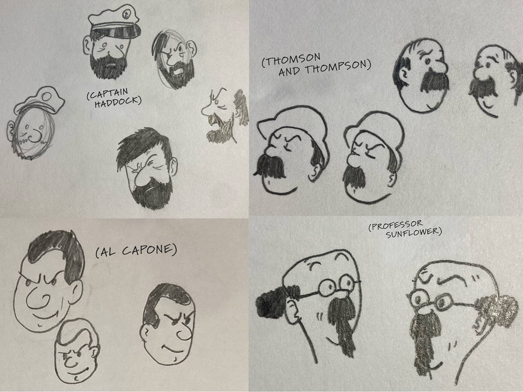 Tintin Characters-Sketch-Dump by SouthernYankee1863 on DeviantArt