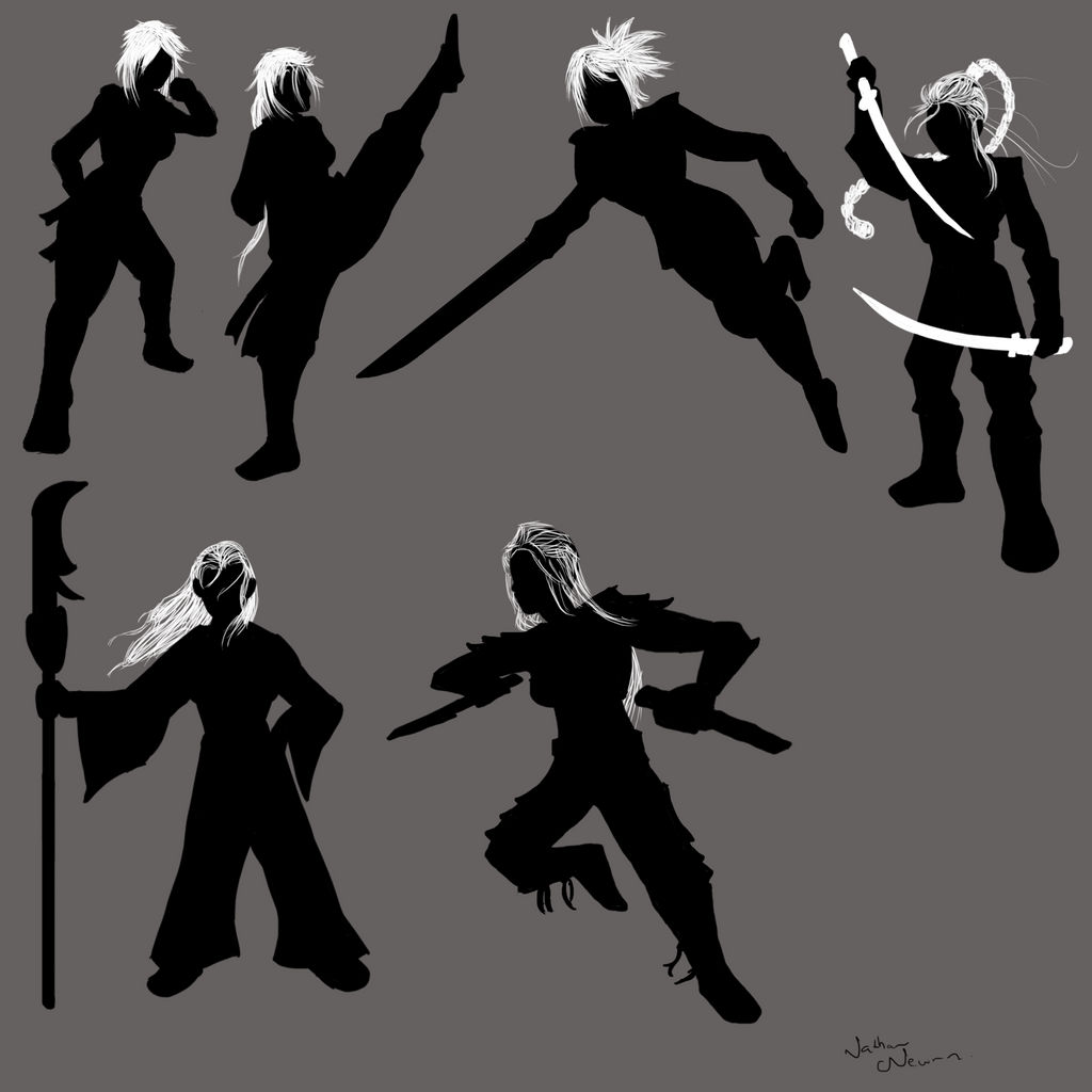 Warrior Girl Silhouette (Kreroni Fenzon)