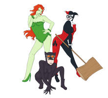 Harley, Poison Ivy, and Catwoman