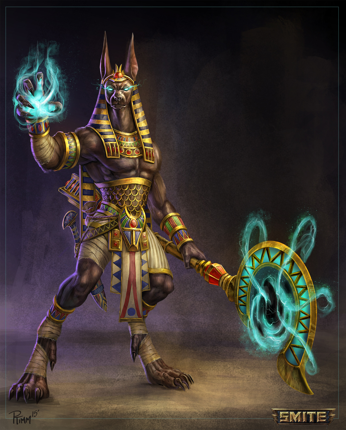 Official Smite Anubis Concept By Ptimm On Deviantart