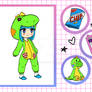 Dino Onesie chibi - OPEN 100 Points