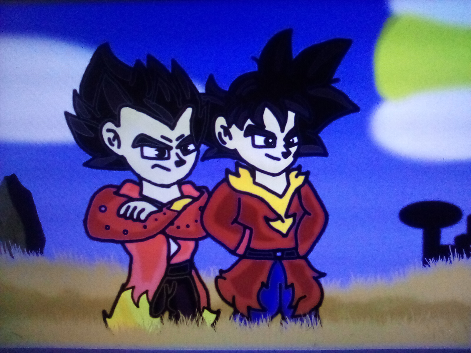 Goku And Vegeta Just Chilling By Xxlordnuelxx On Deviantart