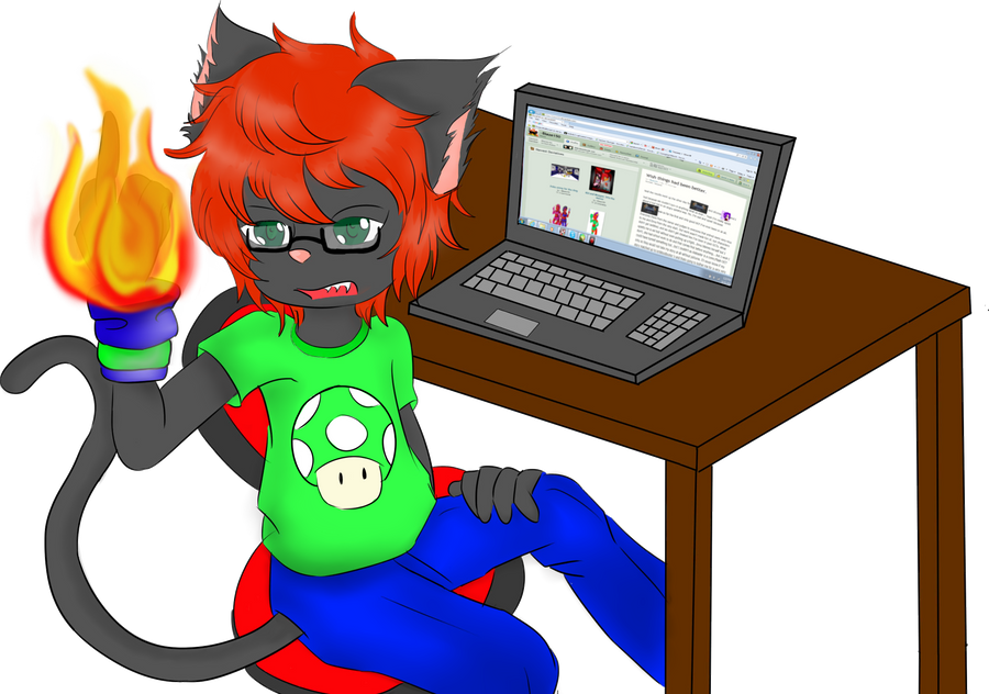 Angry game cat by Blaze150 on DeviantArt