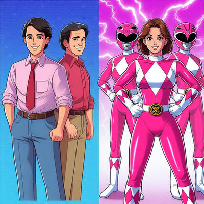 Transgender Power Ranger Boy Tg Pink Ranger 5 by Cristianosantosfs on DeviantArt