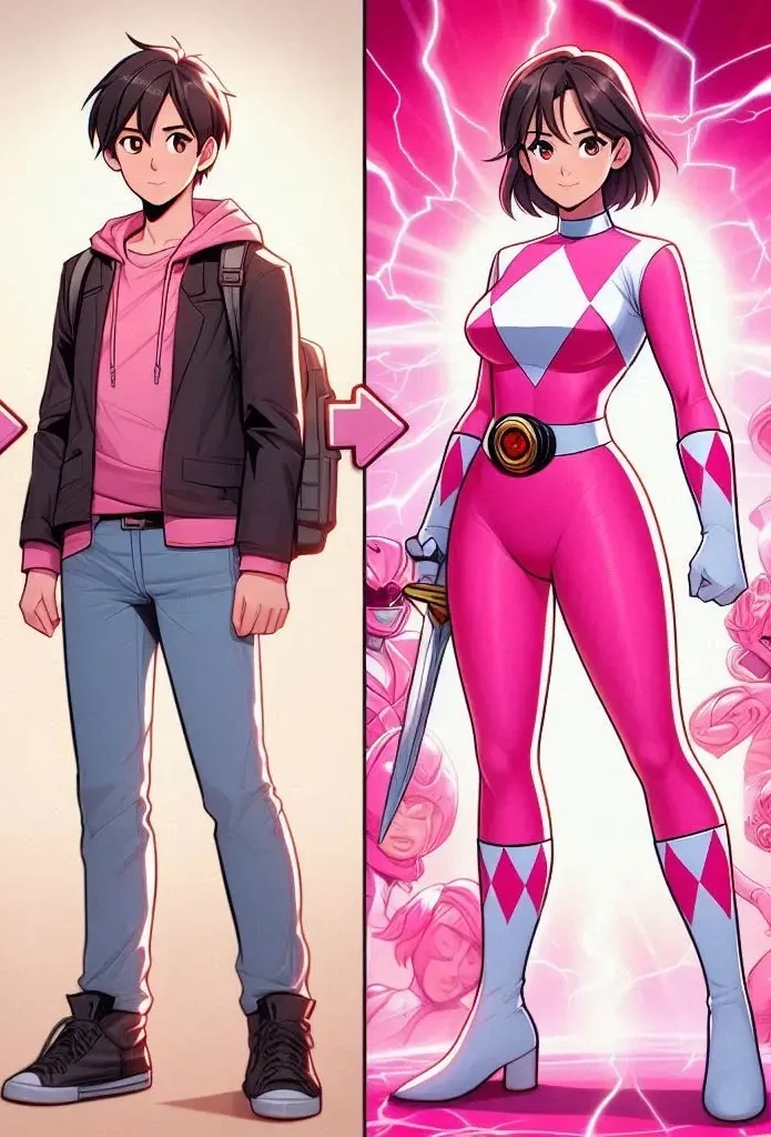 Transgender Power Ranger Boy Tg Pink Ranger 35 by Cristianosantosfs on DeviantArt