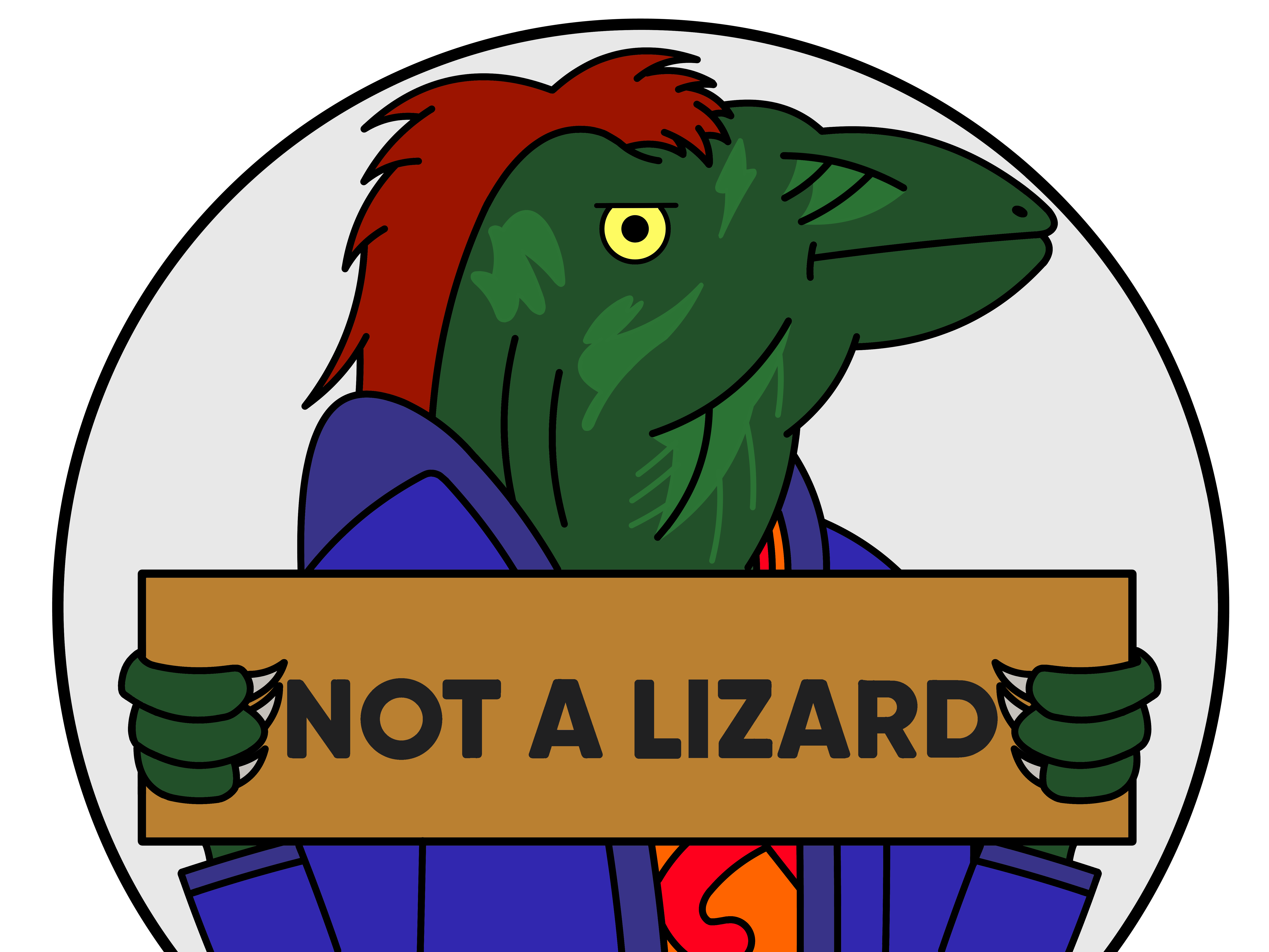 Not A Lizard Sticker by WillysStuff on DeviantArt