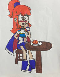Arle Nadja eating curry