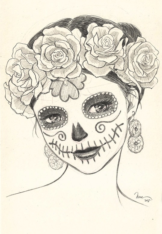 Mexicana Dia de muertos by scream089 on DeviantArt
