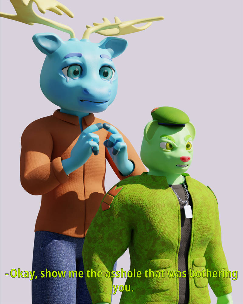 Fliqpy protecting Lumpy by NatureM0rteHTF on DeviantArt