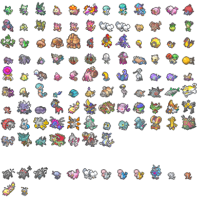 Shiny Pokemon Gen 9 Icon sprites (3DS Style) by Ezerart on DeviantArt